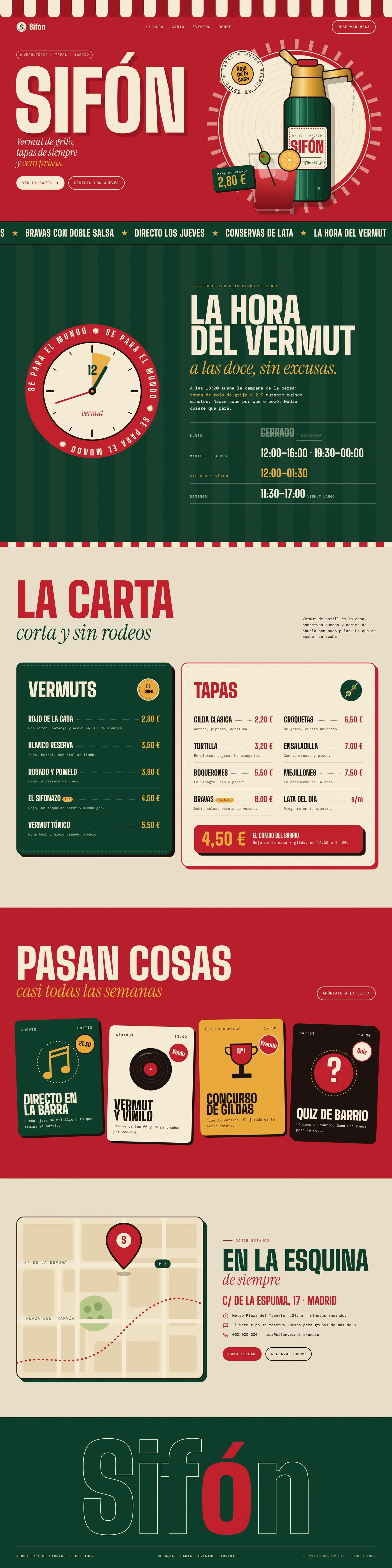 Web de Sifón, vermutería